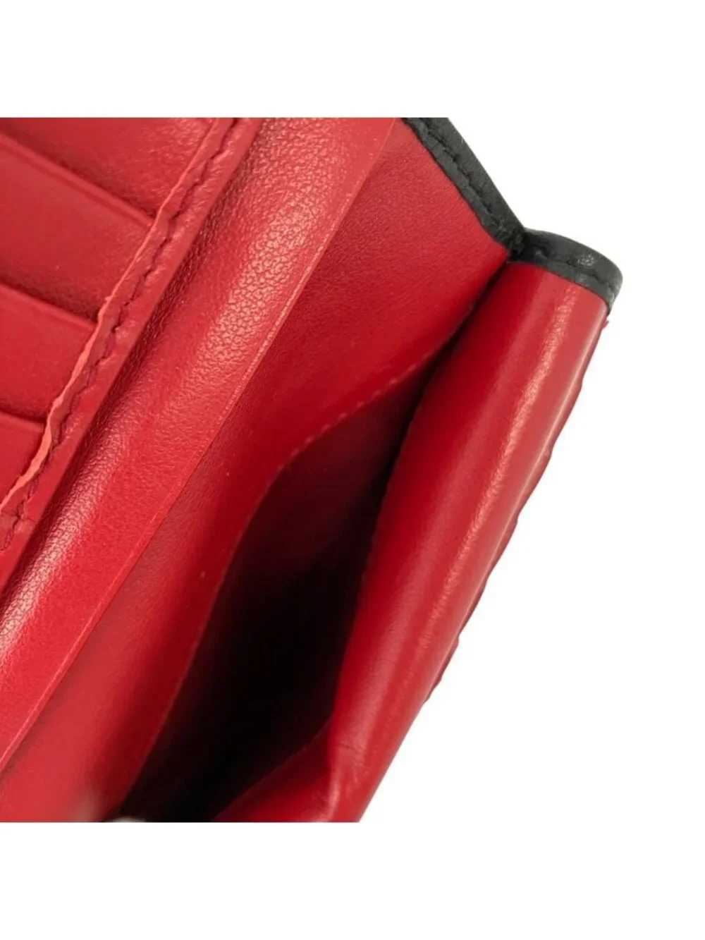 Prada Leather Compact Wallet Bifold Black